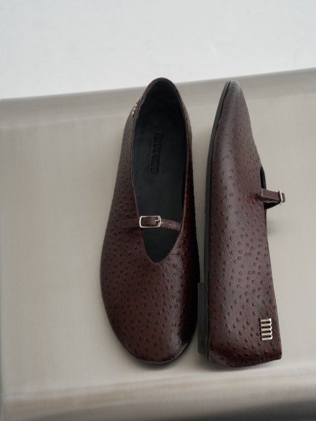 Leather Ballet Flats with Buckle